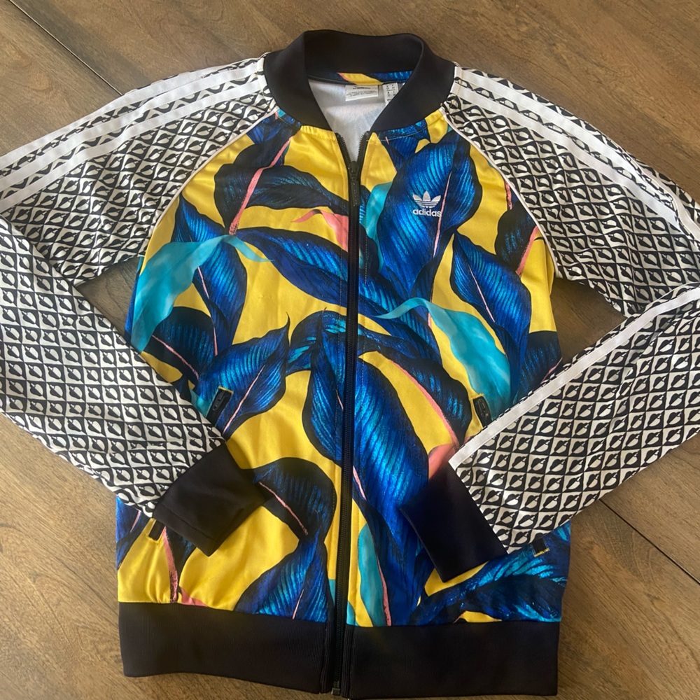 Adidas X Farm Rio athletic bomber jacket